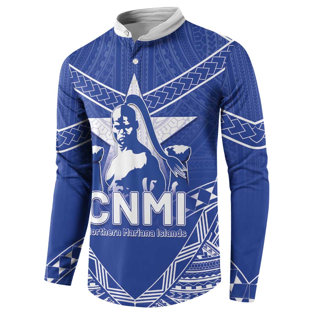 Northern Mariana Islands Button Sweatshirt Chamorro Warrior Tribal Pattern LT05 - Polynesian Pride