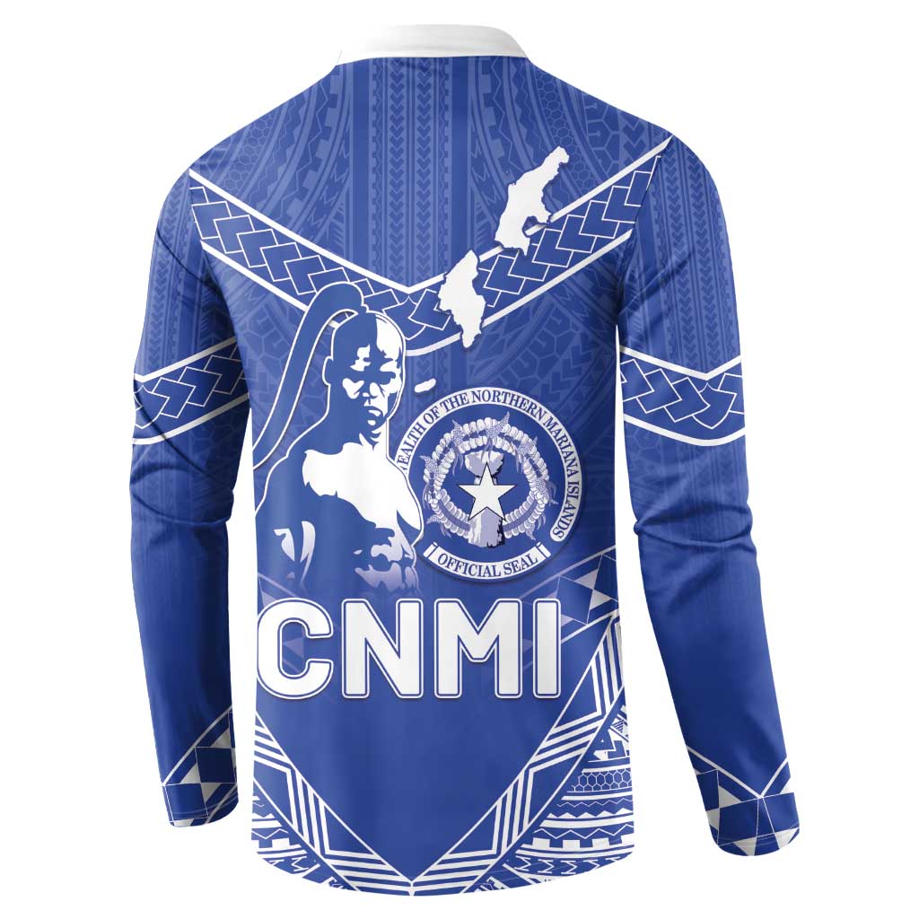 Northern Mariana Islands Button Sweatshirt Chamorro Warrior Tribal Pattern LT05 - Polynesian Pride