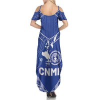 Northern Mariana Islands Family Matching Summer Maxi Dress and Hawaiian Shirt Chamorro Warrior Tribal Pattern