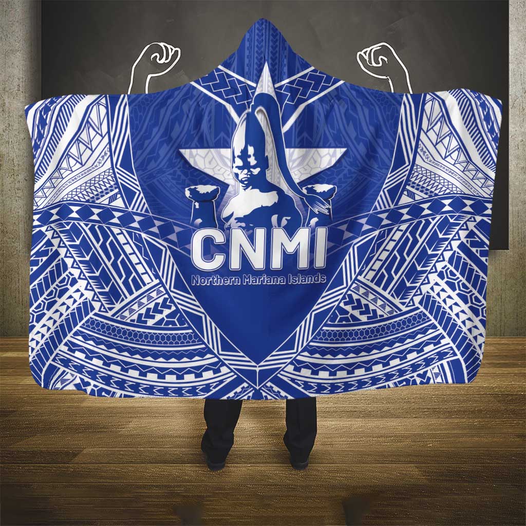 Northern Mariana Islands Hooded Blanket Chamorro Warrior Tribal Pattern