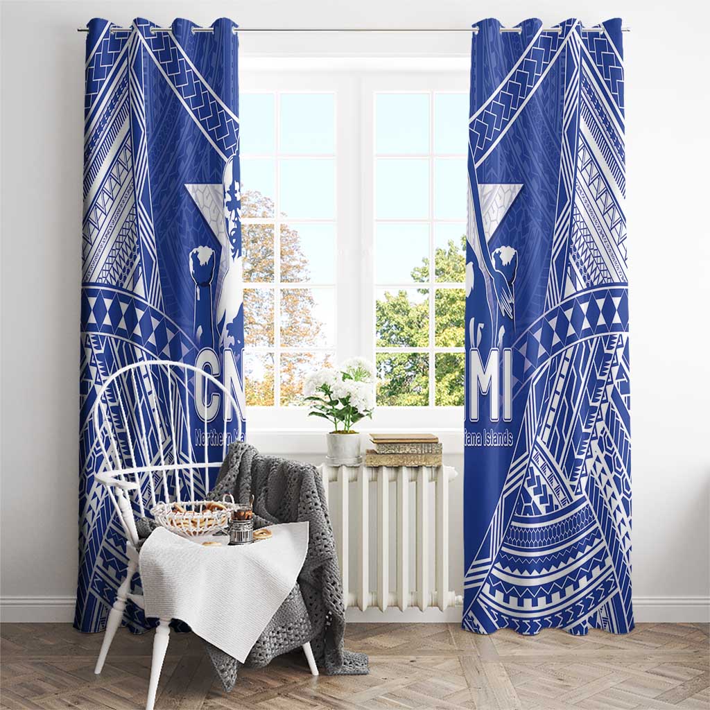 Northern Mariana Islands Window Curtain Chamorro Warrior Tribal Pattern