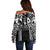 Polynesia Maui Tattoo Inspired Off Shoulder Sweater Black Version