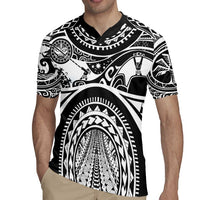 Polynesia Maui Tattoo Inspired Rugby Jersey Black Version