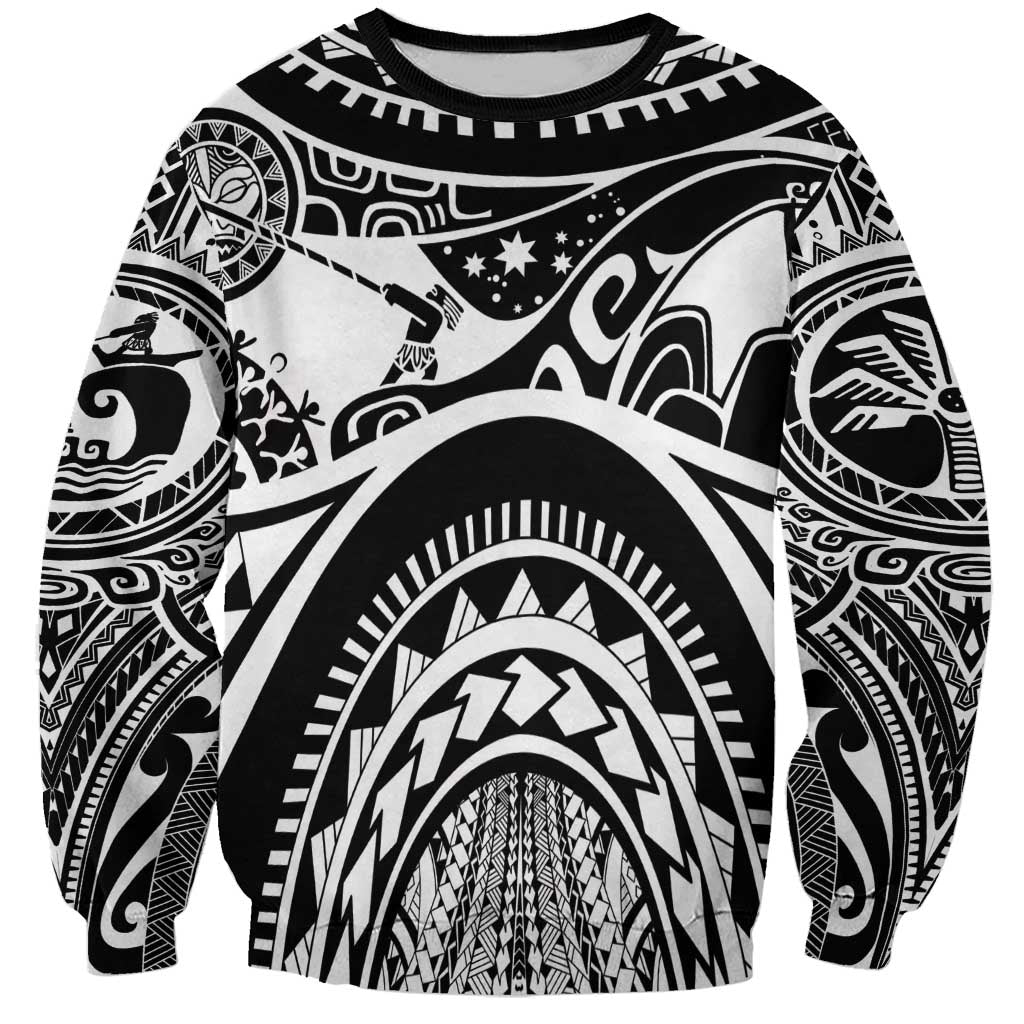 Polynesia Maui Tattoo Inspired Sweatshirt Black Version