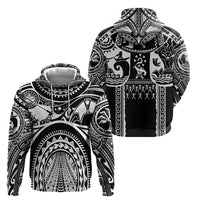 Polynesia Maui Tattoo Inspired Zip Hoodie Black Version LT05 - Polynesian Pride