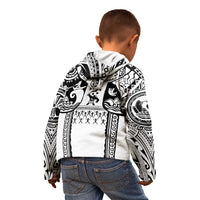 Polynesia Maui Tattoo Inspired Kid Hoodie White Version