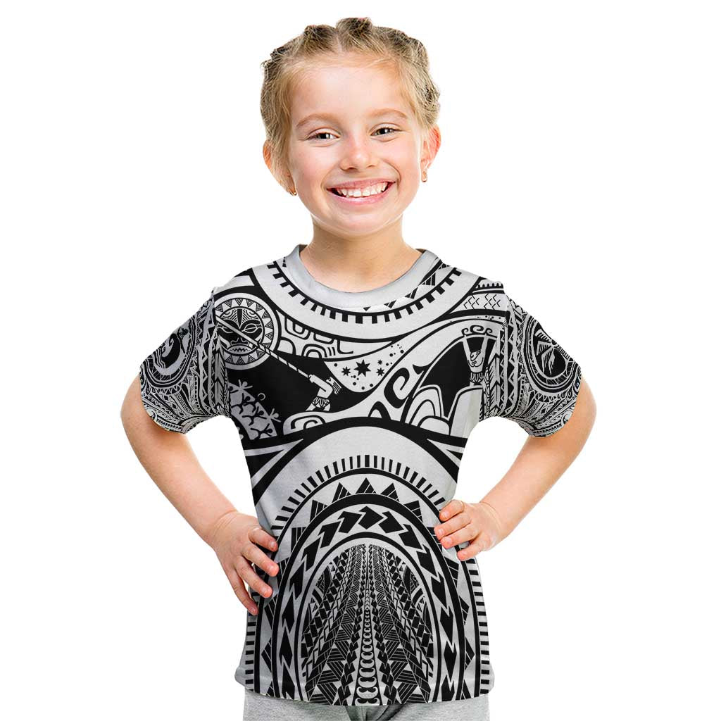 Polynesia Maui Tattoo Inspired Kid T Shirt White Version LT05 White - Polynesian Pride