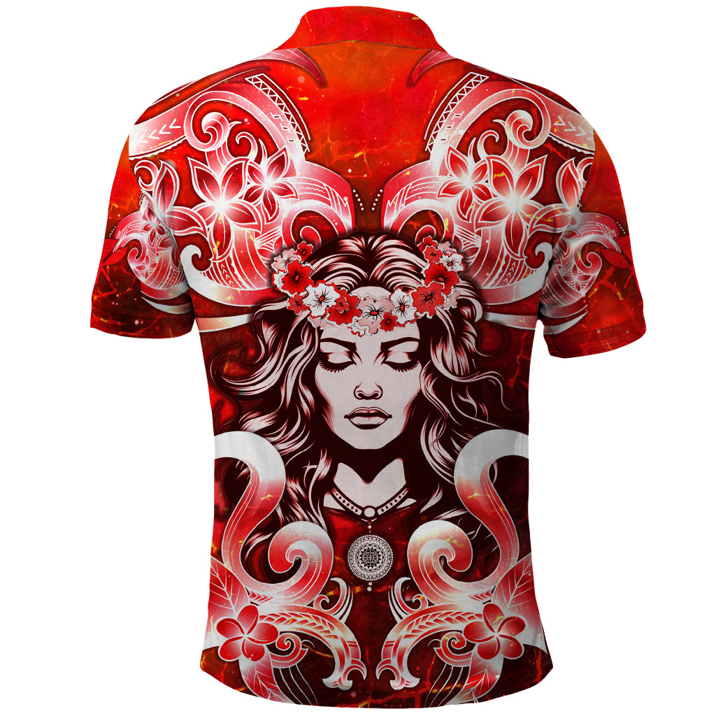 Hawaii Goddess Of Fire Madame Pele Polo Shirt Polynesian Style LT05 - Polynesian Pride