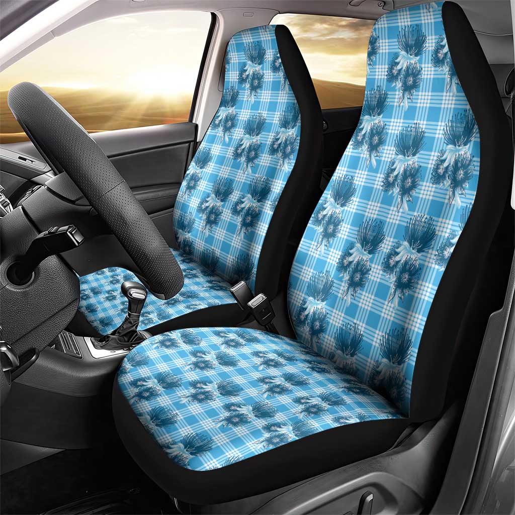 Blue Palaka Hawaii Car Seat Cover Hawaiian Lehua Blossoms LT05 - Polynesian Pride