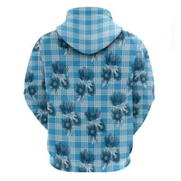 Blue Palaka Hawaii Hoodie Hawaiian Lehua Blossoms LT05 - Polynesian Pride