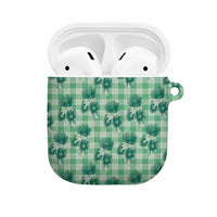 Green Palaka Hawaii AirPods Case Hawaiian Lehua Blossoms LT05 Green - Polynesian Pride