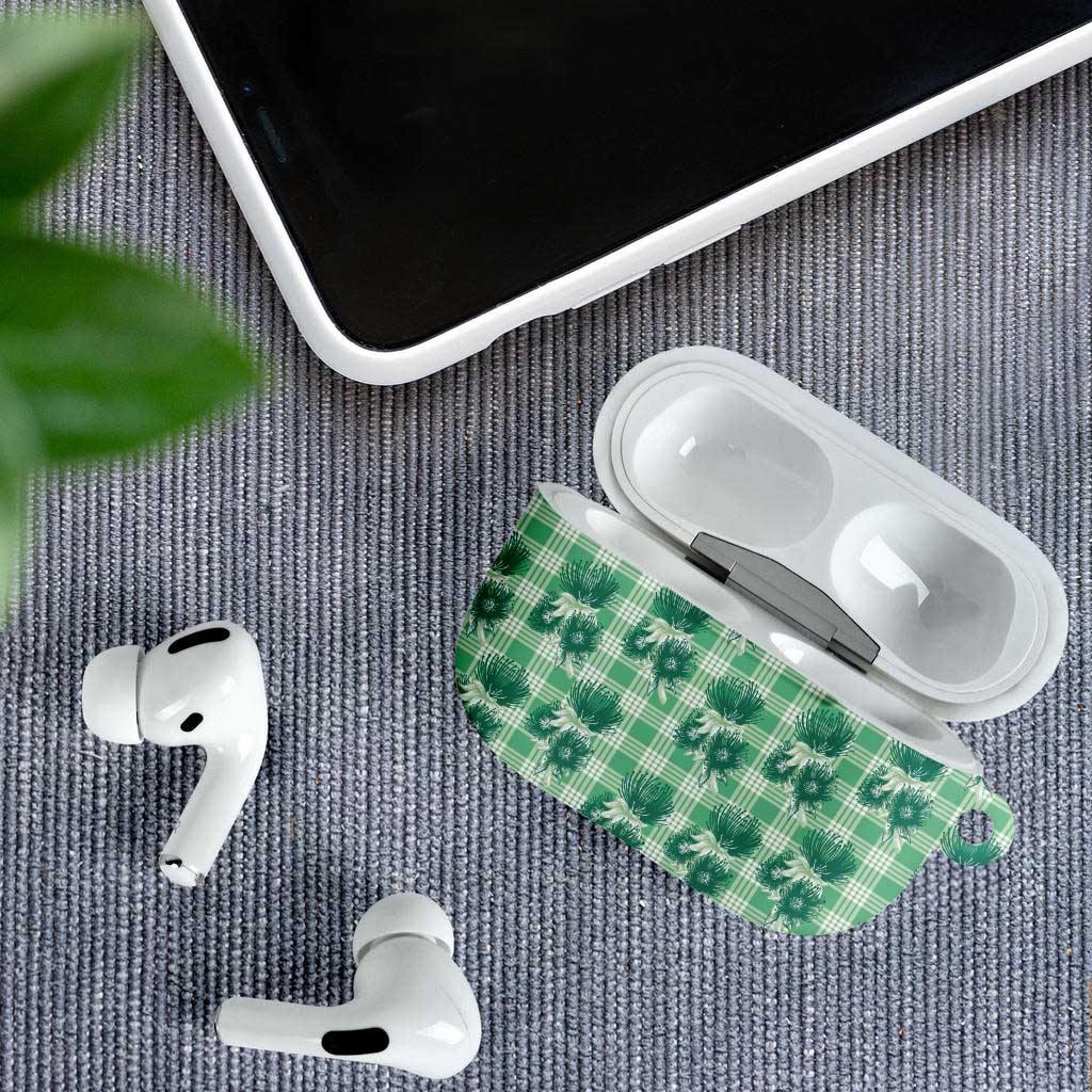 Green Palaka Hawaii AirPods Case Hawaiian Lehua Blossoms LT05 - Polynesian Pride