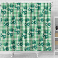 Green Palaka Hawaii Shower Curtain Hawaiian Lehua Blossoms LT05 - Polynesian Pride