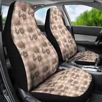 Brown Palaka Hawaii Car Seat Cover Hawaiian Lehua Blossoms