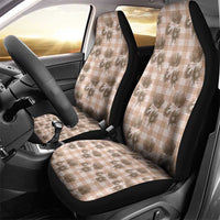 Brown Palaka Hawaii Car Seat Cover Hawaiian Lehua Blossoms