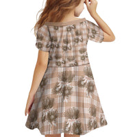 Brown Palaka Hawaii Family Matching Mermaid Dress and Hawaiian Shirt Hawaiian Lehua Blossoms LT05 - Polynesian Pride