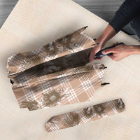 Brown Palaka Hawaii Umbrella Hawaiian Lehua Blossoms