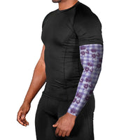 Purple Palaka Hawaii Arm Sleeves Hawaiian Lehua Blossoms LT05 - Polynesian Pride