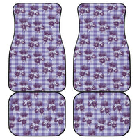 Purple Palaka Hawaii Car Mats Hawaiian Lehua Blossoms