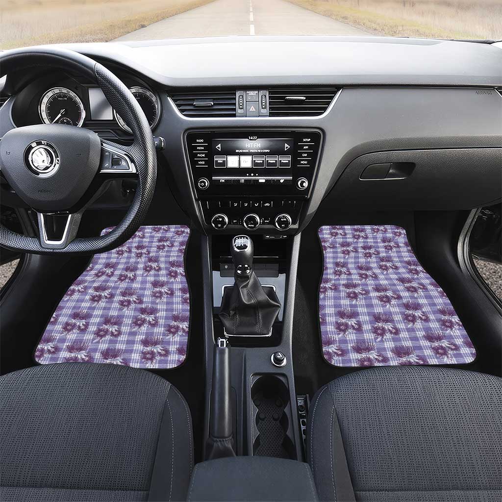 Purple Palaka Hawaii Car Mats Hawaiian Lehua Blossoms