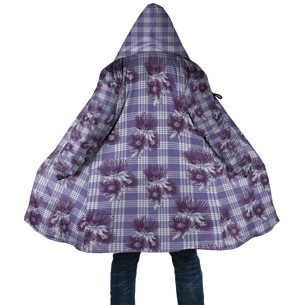 Purple Palaka Hawaii Cloak Hawaiian Lehua Blossoms