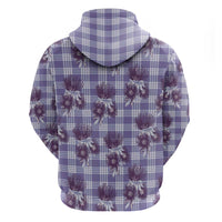 Purple Palaka Hawaii Hoodie Hawaiian Lehua Blossoms LT05 - Polynesian Pride