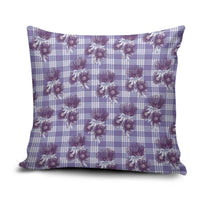 Purple Palaka Hawaii Pillow Cover Hawaiian Lehua Blossoms