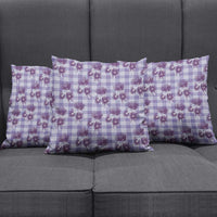 Purple Palaka Hawaii Pillow Cover Hawaiian Lehua Blossoms