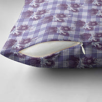 Purple Palaka Hawaii Pillow Cover Hawaiian Lehua Blossoms