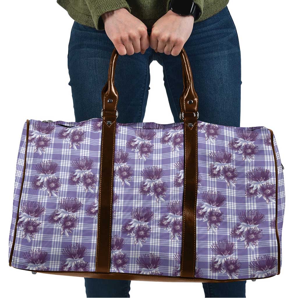 Purple Palaka Hawaii Travel Bag Hawaiian Lehua Blossoms LT05 Purple - Polynesian Pride