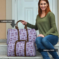 Purple Palaka Hawaii Travel Bag Hawaiian Lehua Blossoms LT05 - Polynesian Pride