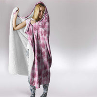 Pink Palaka Hawaii Hooded Blanket Hawaiian Lehua Blossoms