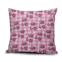 Pink Palaka Hawaii Pillow Cover Hawaiian Lehua Blossoms