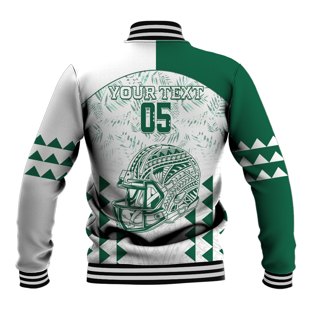 Custom Hawaii Football Baseball Jacket Rainbow Warriors Kakau Pattern LT05 - Polynesian Pride