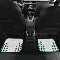 Custom Hawaii Football Car Mats Rainbow Warriors Kakau Pattern LT05 Set 2pcs - Back White - Polynesian Pride