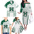 Custom Hawaii Football Family Matching Off Shoulder Long Sleeve Dress and Hawaiian Shirt Rainbow Warriors Kakau Pattern LT05 - Polynesian Pride