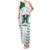 Custom Hawaii Football Family Matching Tank Maxi Dress and Hawaiian Shirt Rainbow Warriors Kakau Pattern LT05 Mom's Dress White - Polynesian Pride