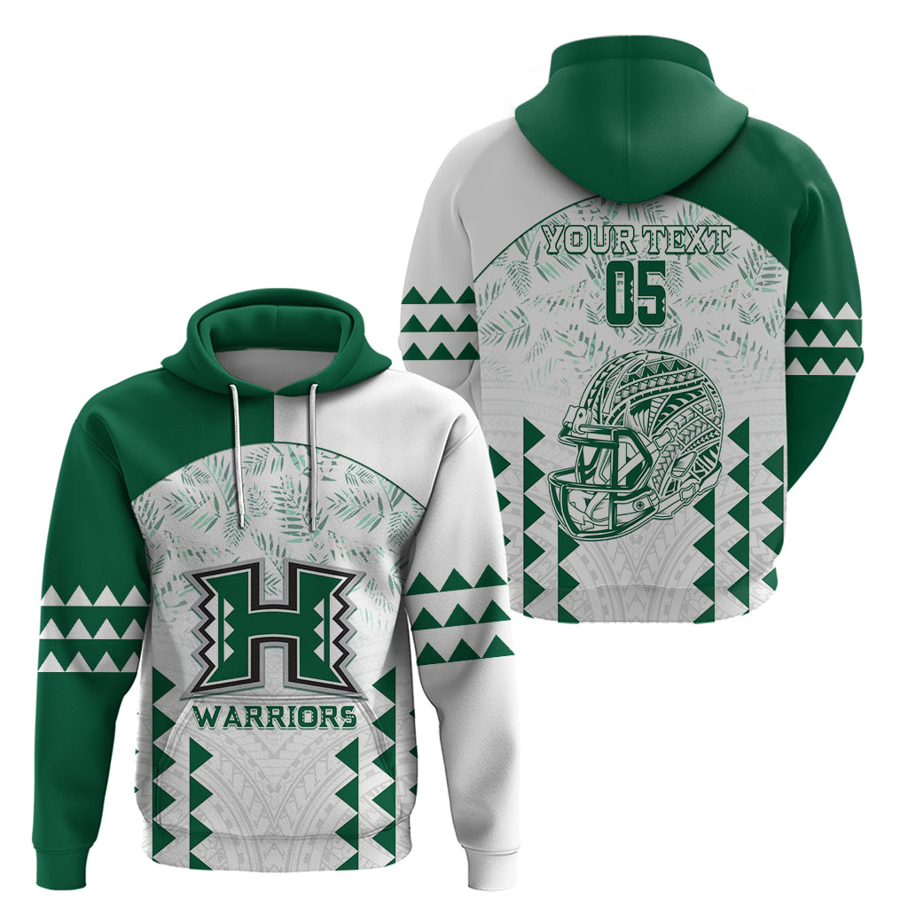 Custom Hawaii Football Hoodie Rainbow Warriors Kakau Pattern LT05 - Polynesian Pride