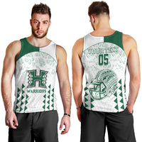 Custom Hawaii Football Men Tank Top Rainbow Warriors Kakau Pattern LT05 - Polynesian Pride