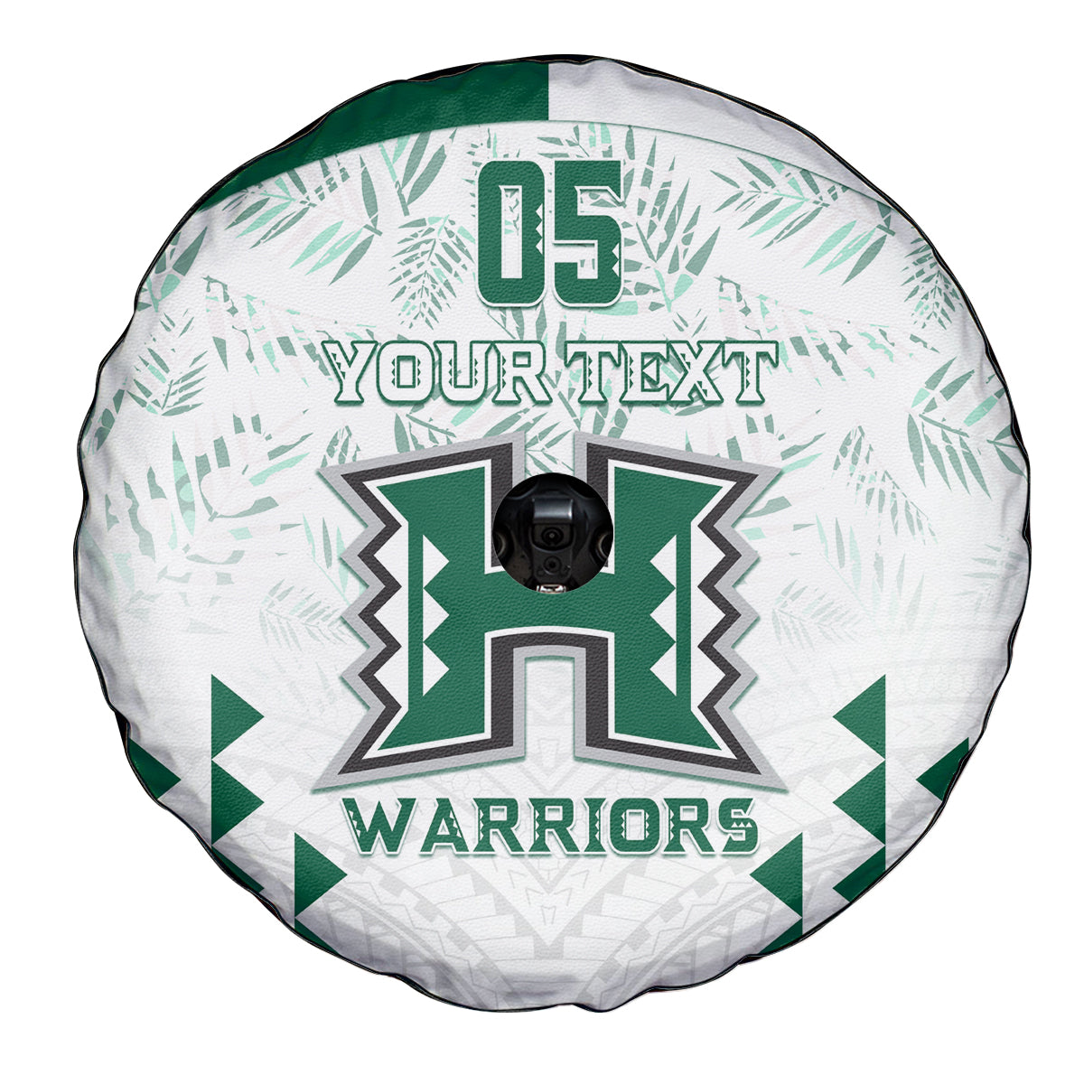 Custom Hawaii Football Spare Tire Cover Rainbow Warriors Kakau Pattern LT05 - Polynesian Pride