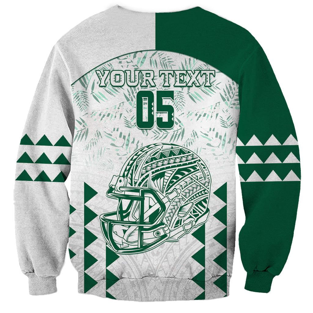 Custom Hawaii Football Sweatshirt Rainbow Warriors Kakau Pattern LT05 - Polynesian Pride