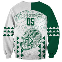 Custom Hawaii Football Sweatshirt Rainbow Warriors Kakau Pattern LT05 - Polynesian Pride