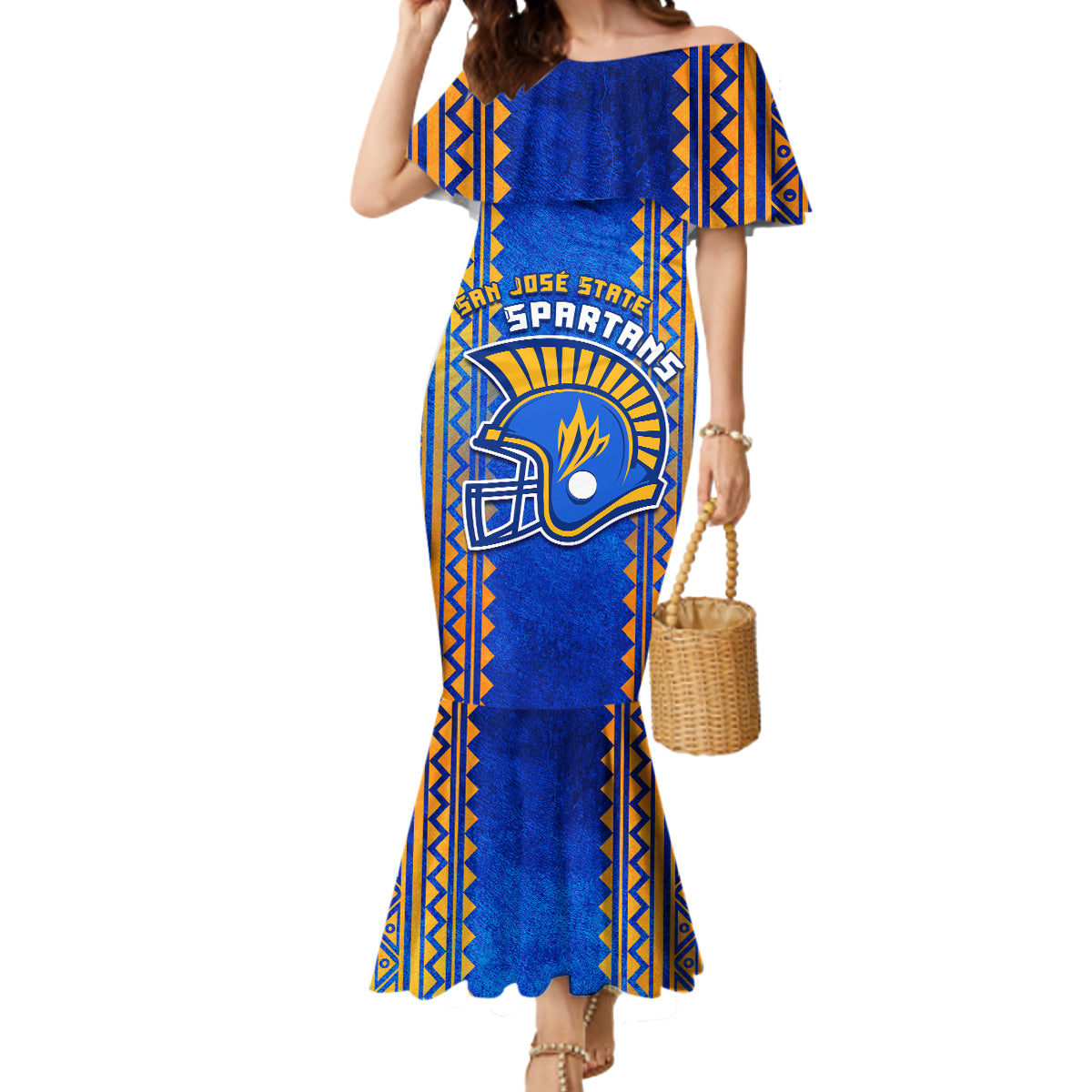 Custom Hawaii San Jose Football Mermaid Dress Simple Style LT05 Women Blue - Polynesian Pride