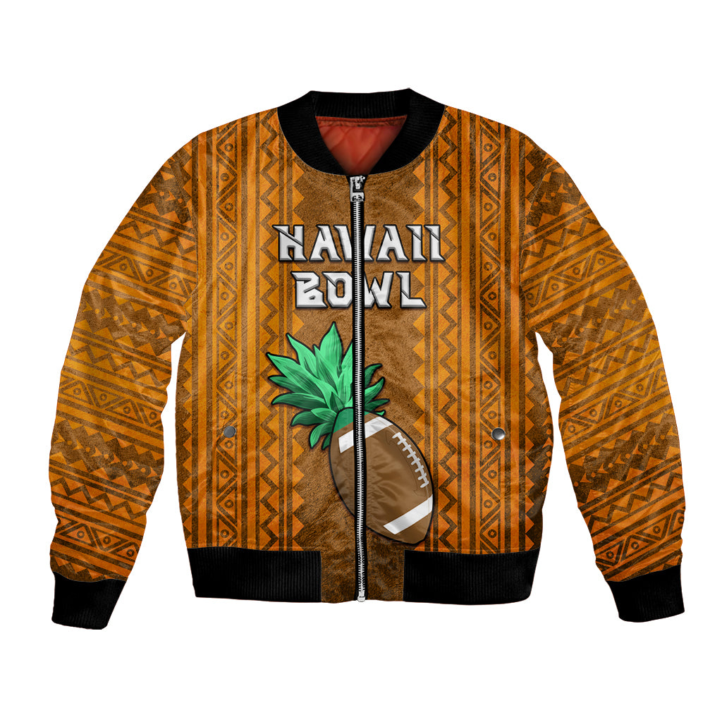 Custom Hawaii Honolulu Football Bowl Bomber Jacket Simple Style LT05 Unisex Brown - Polynesian Pride