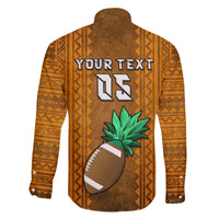 Custom Hawaii Honolulu Football Bowl Family Matching Long Sleeve Bodycon Dress and Hawaiian Shirt Simple Style LT05 - Polynesian Pride