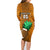 Custom Hawaii Honolulu Football Bowl Family Matching Long Sleeve Bodycon Dress and Hawaiian Shirt Simple Style LT05 - Polynesian Pride