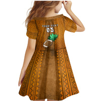 Custom Hawaii Honolulu Football Bowl Family Matching Mermaid Dress and Hawaiian Shirt Simple Style LT05 - Polynesian Pride