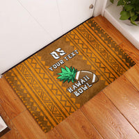Custom Hawaii Honolulu Football Bowl Rubber Doormat Simple Style LT05 Brown - Polynesian Pride