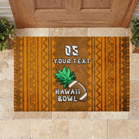 Custom Hawaii Honolulu Football Bowl Rubber Doormat Simple Style LT05 - Polynesian Pride