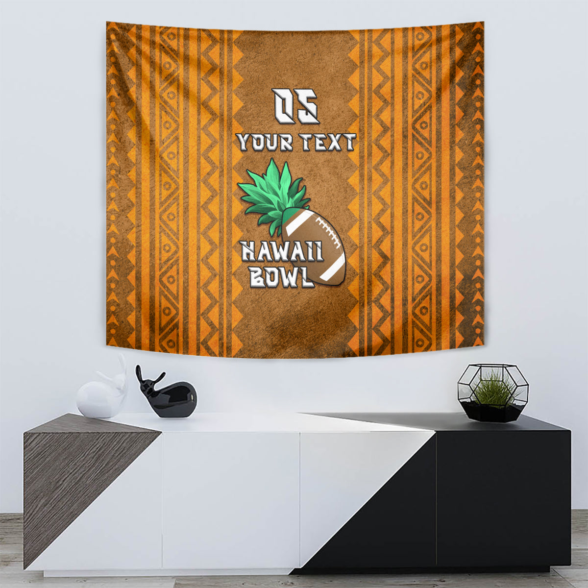 Custom Hawaii Honolulu Football Bowl Tapestry Simple Style LT05 - Polynesian Pride